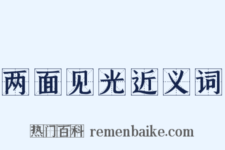 两面见光近义词是什么意思的图片